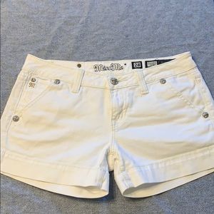 Miss Me white denim shorts